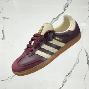 Adidas Samba OG	Maroon Gold Metallic (W)