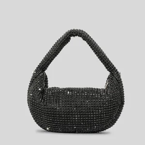 Bolsos de Noche para Mujer con Pedrería Multicolor Brillante  Negro