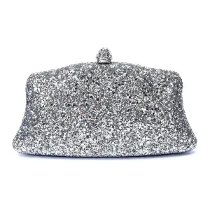 Bolso de Noche Pequeño para Mujer con Pedrería  Plateado