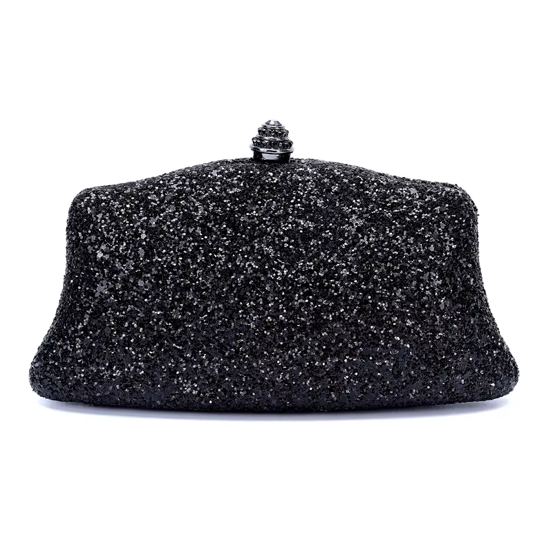 Bolso de Noche Pequeño para Mujer con Pedrería  Negro
