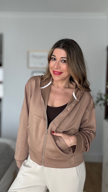 Sudadera Capucha Camel
