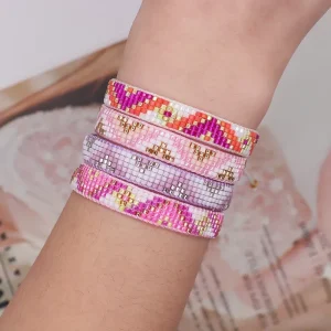 Pulsera Ibicenca Boho de Cuentas Tejidas a Mano