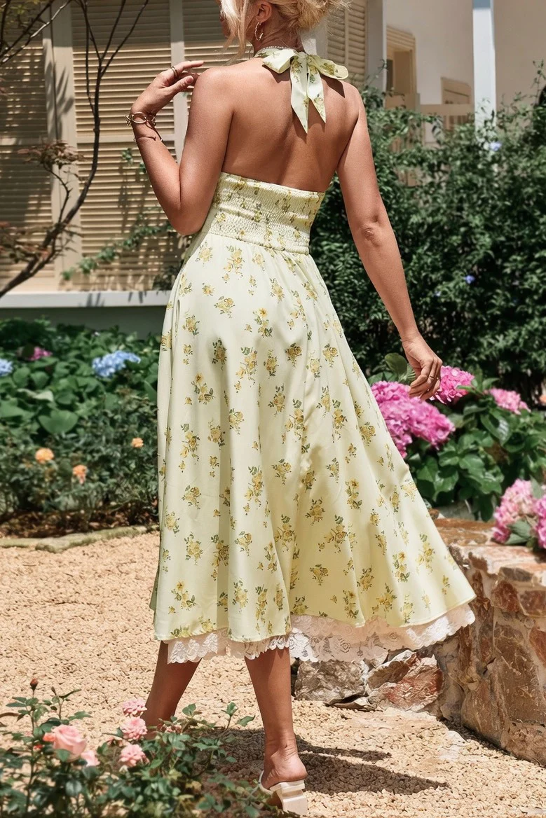 Vestido Ibicenco Boho de Tirantes con Escote Cruzado y Falda Midi Fluida - Imagen 4
