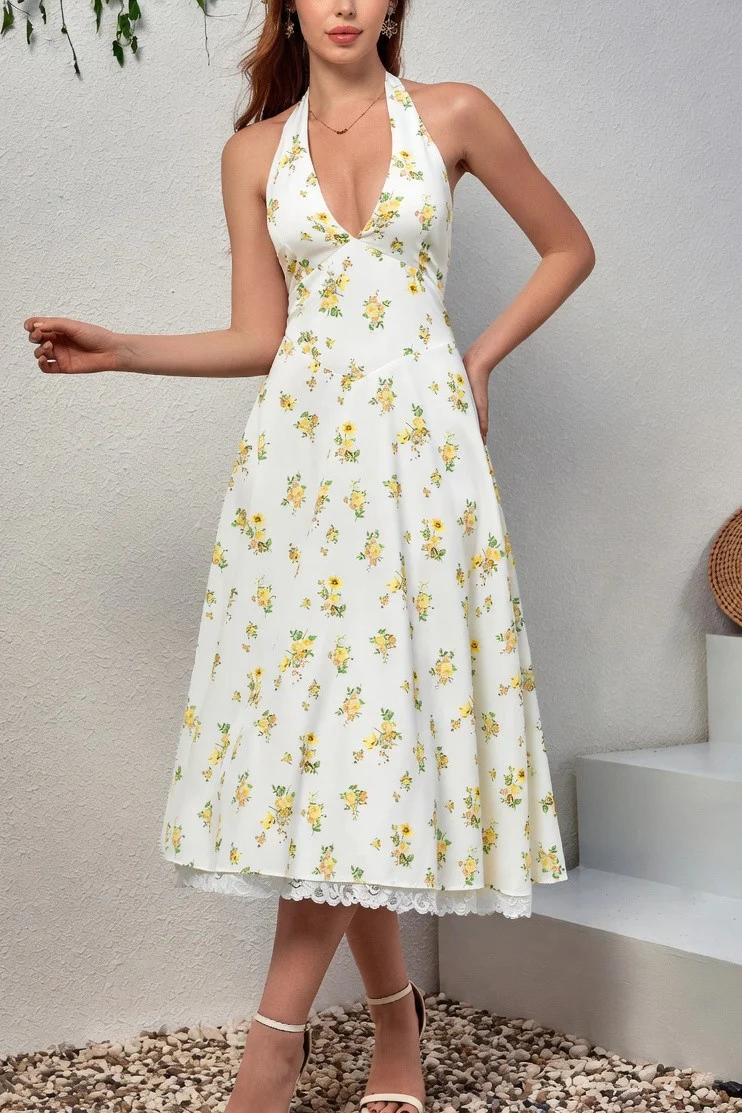 Vestido Ibicenco Boho de Tirantes con Escote Cruzado y Falda Midi Fluida - Imagen 5