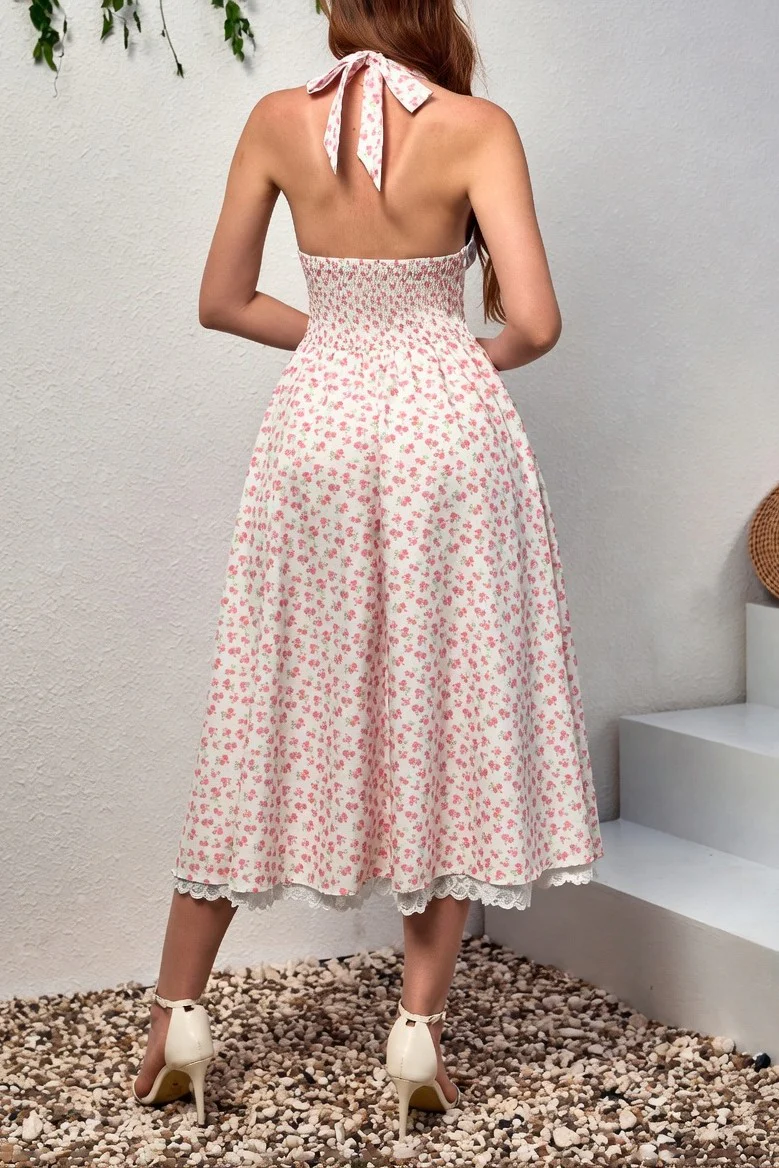 Vestido Ibicenco Boho de Tirantes con Escote Cruzado y Falda Midi Fluida - Imagen 7