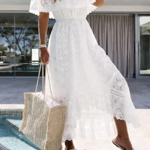 Vestido Ibicenco Chic con Encaje Jacquard