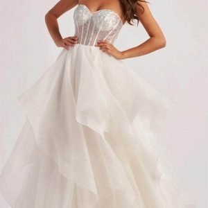 Vestido blanco largo de Colette CL8200
